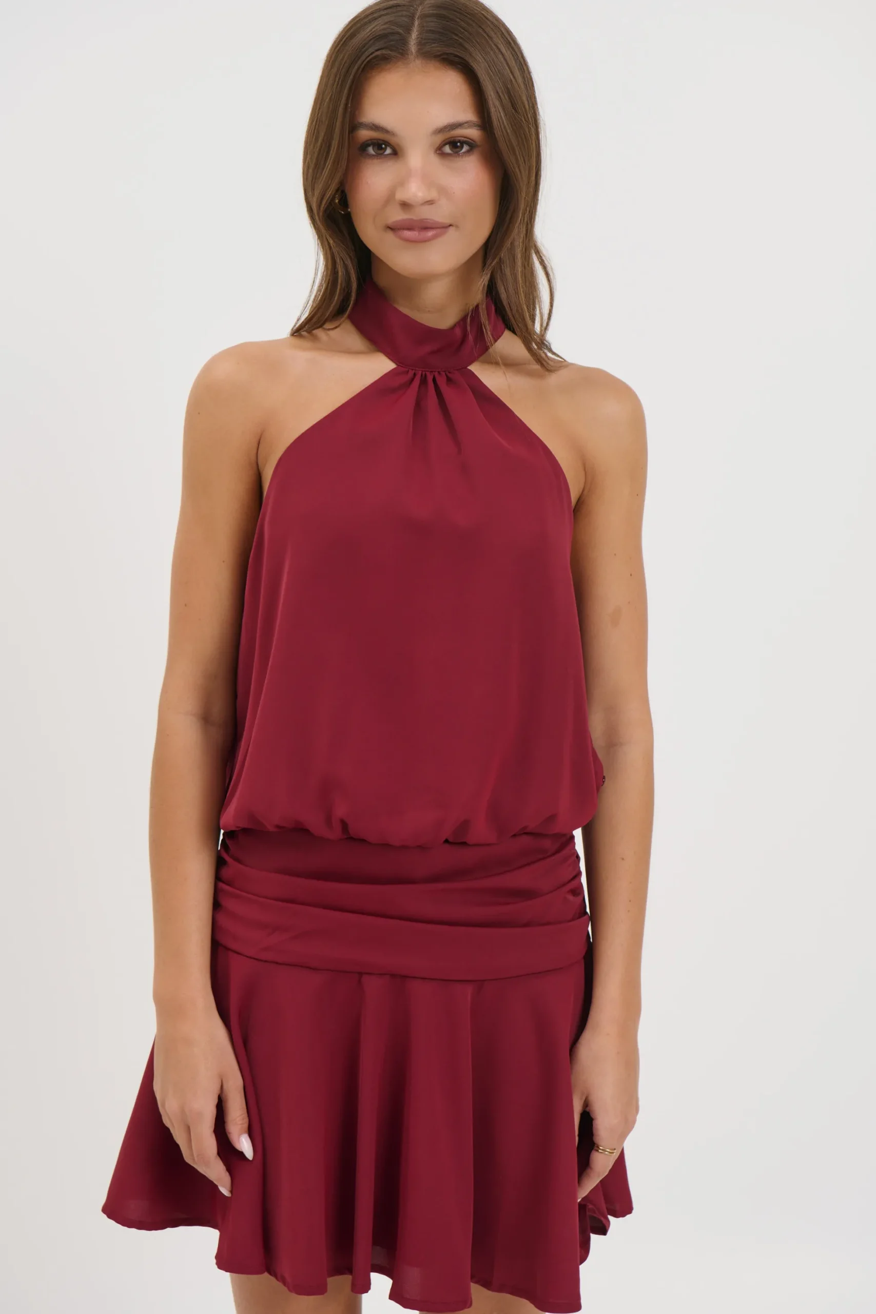 Renae Mini Dress Wine