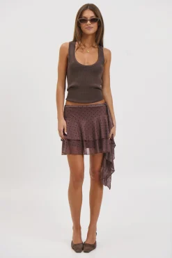 River Mini Skirt Chocolate