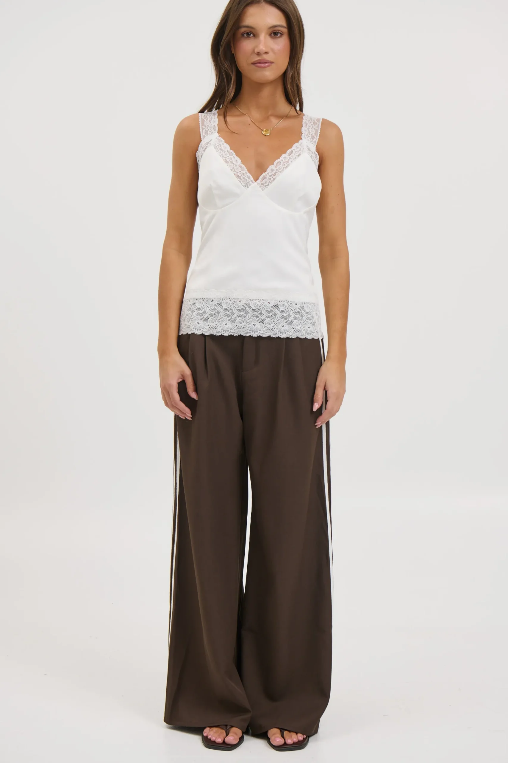 Ronnie Lace Top White