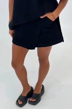 Rosemary Denim Skort Washed Black