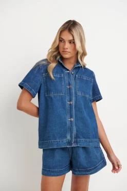 Sally Shirt Dark Blue