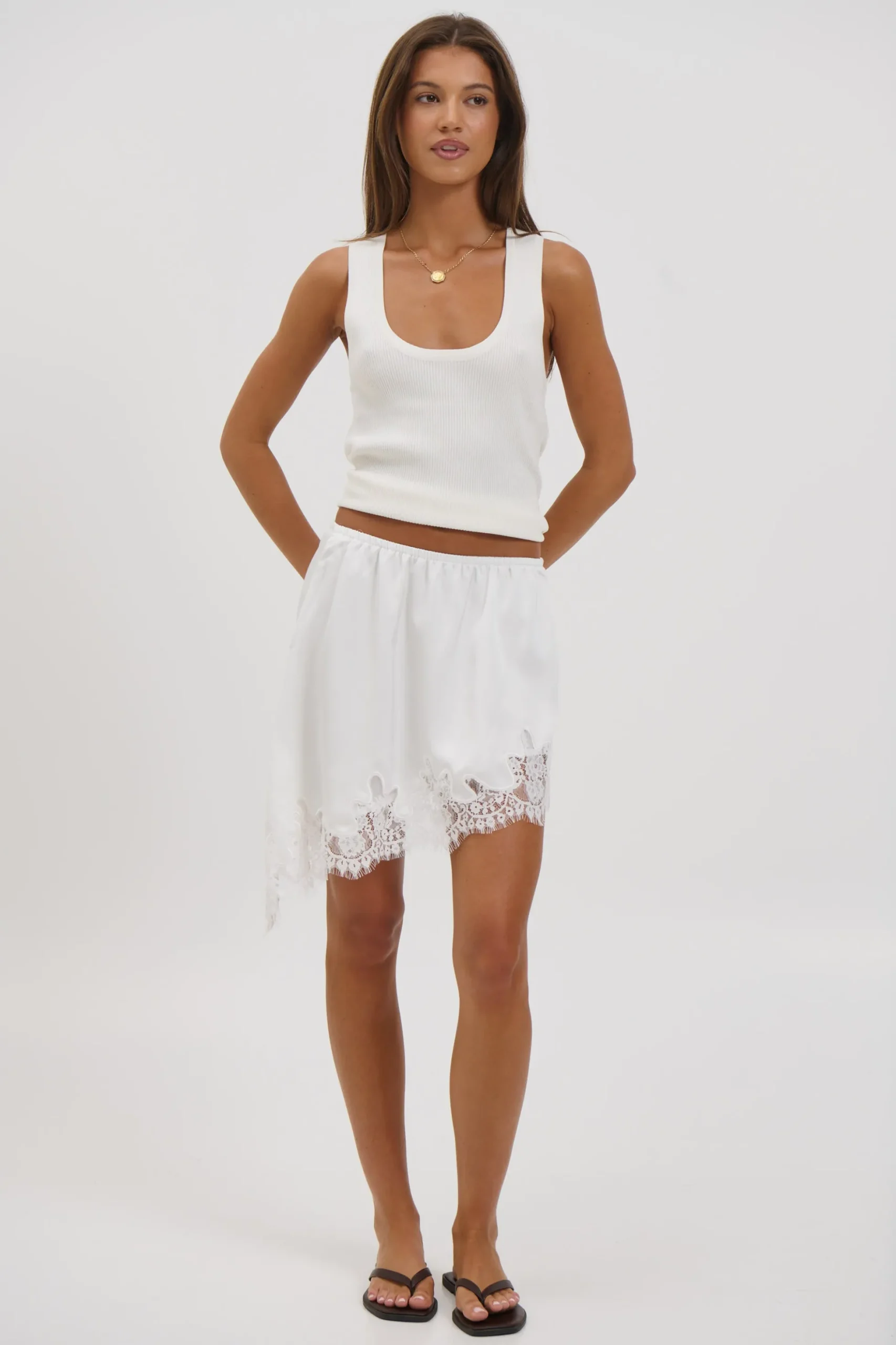 Sammi Lace Mini Skirt White
