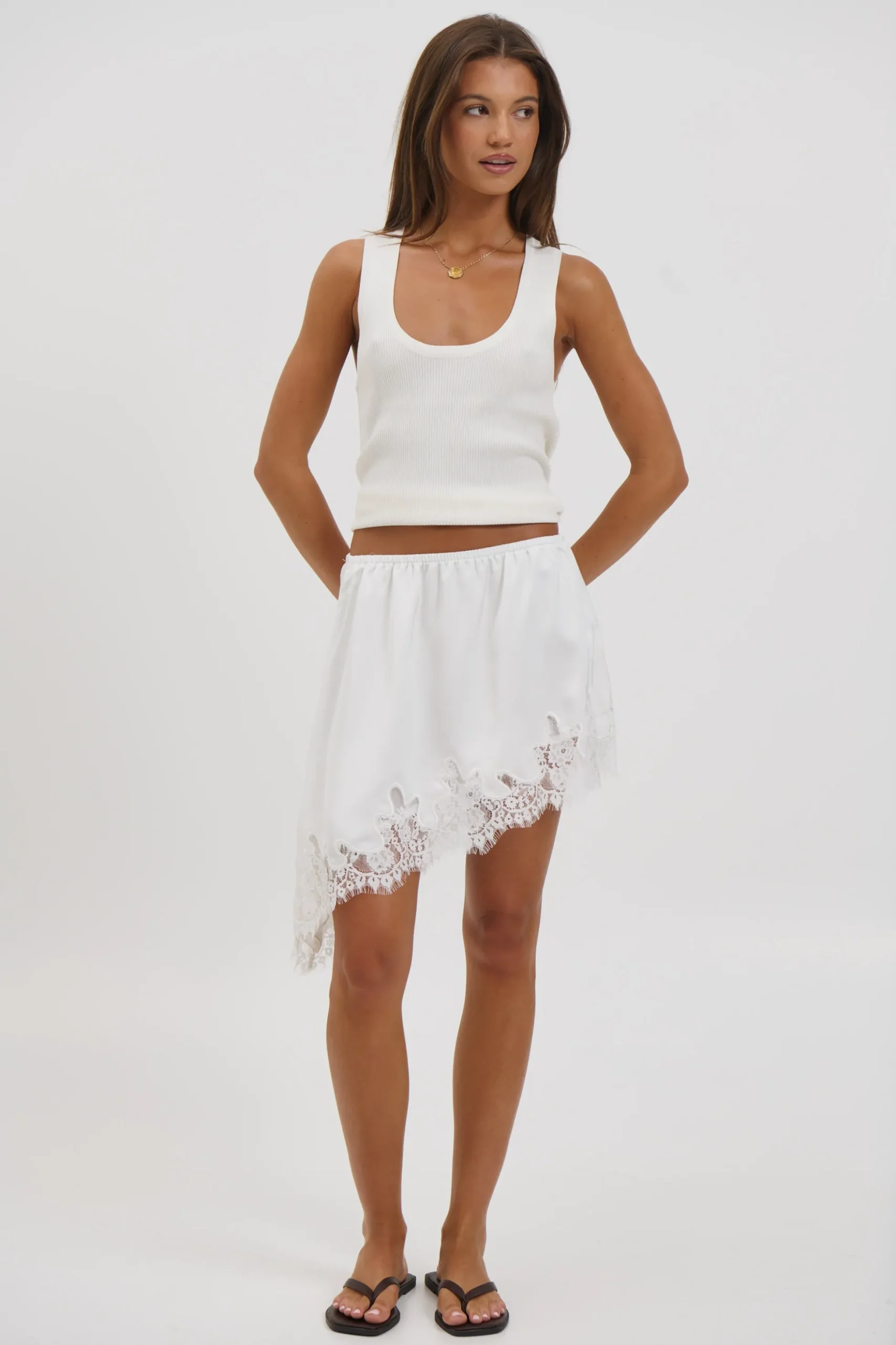 Sammi Lace Mini Skirt White