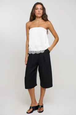 Stassie Strapless Top White