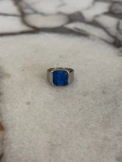 Stone Signet Ring Silver