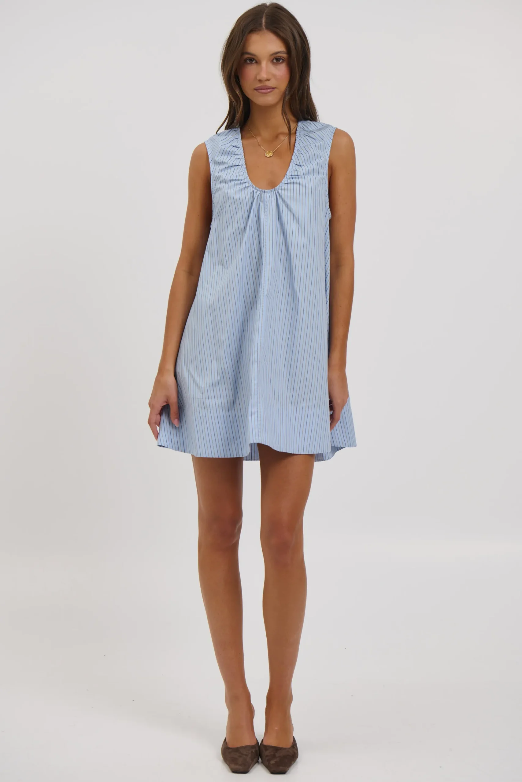 Sydney Mini Dress Blue Stripe
