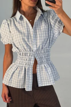 Talia Short Sleeve Shirt Sky