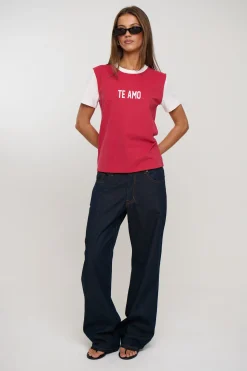 Te Amo Tee Crimson