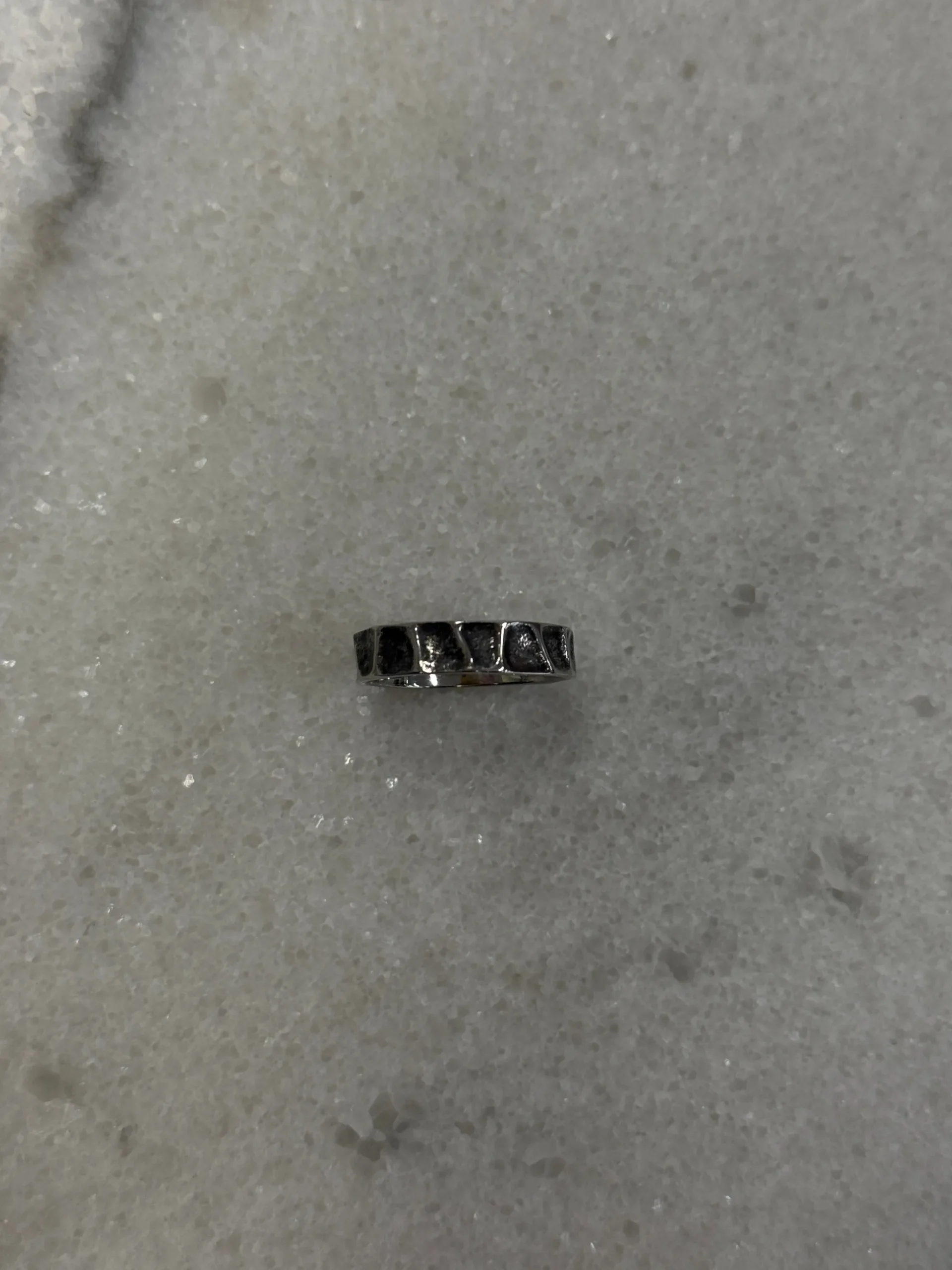 Texture Ring Antique Silver