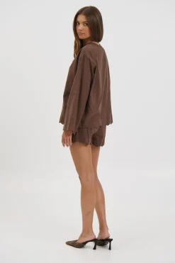 Tianna Scallop Set Chocolate