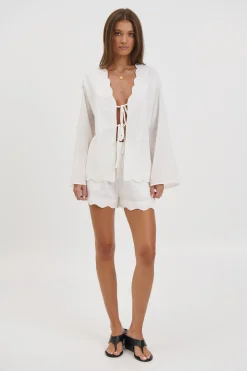Tianna Scallop Set White
