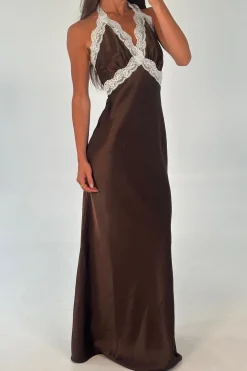 Tonya Maxi Dress Chocolate