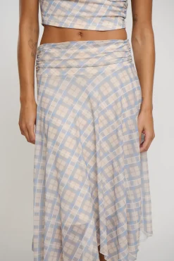 Tove Skirt Blue Check
