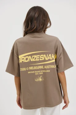 Unisex Bronze Snake Classic Tee Army