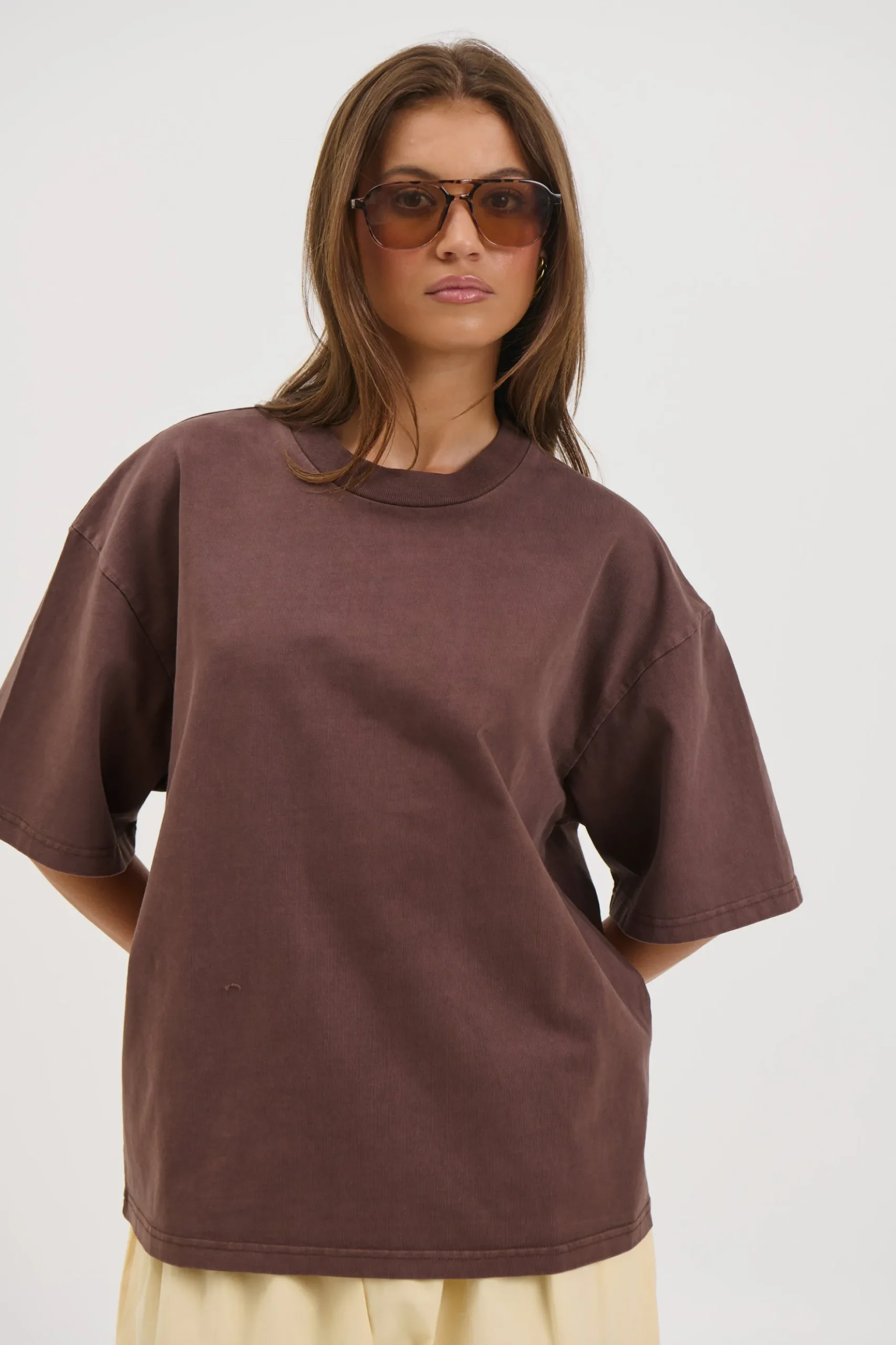 Unisex Emmett Box Tee Chocolate