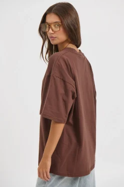 Unisex Midweight Signature Tee Dark Brown
