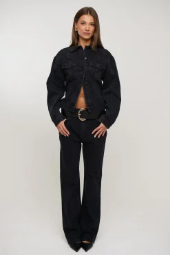 Violet Denim Jacket Backstage Black