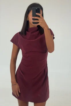 Ziah Mini Dress Wine